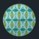 Cible de flechettes d'oige atomique et de Starburs<br><div class="desc">Oh, mon dieu ! C’est une Cible de flechettes d’oignon atomique et de Starbursts! C’est une conception moderne d’un motif classique (une conception moderne du milieu du siècle, pour être exact). Ce design est composé d'un arrière - plan aqua aux formes ovales turquoises et vertes qui recouvrent des lignes noires...</div>