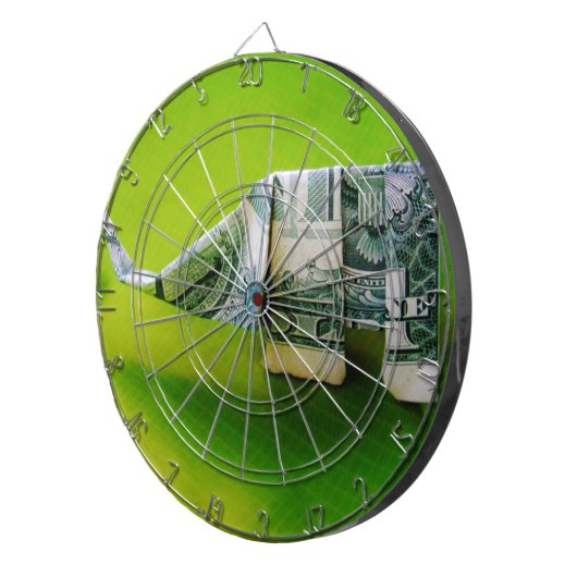 Cible De Fléchettes Dollar facture origami éléphant sur arrière - plan (Devant droit)