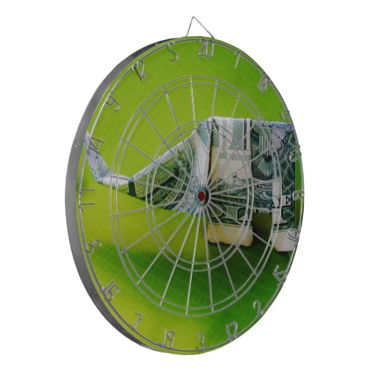 Cible De Fléchettes Dollar facture origami éléphant sur arrière - plan (Devant gauche)