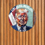 Cible De Fléchettes Donald Trump<br><div class="desc">Le tableau présente un dessin caricature satirique de Donald Trump. Ajoutez votre message amusant et amusez-vous pendant les élections aux États-Unis.</div>