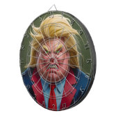 Cible De Fléchettes Donald Trump Face À Un Dessin En Colère (Devant droit)