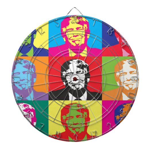 Cible De Fléchettes Donald Trump Pop Art (Devant)