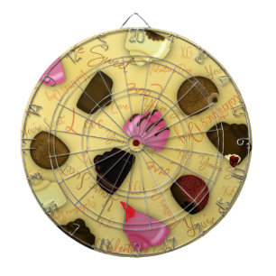 Cible De Fléchettes Douce Saint-Valentin - Motif de bonbons de la Sain