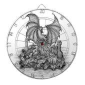 Cible De Fléchettes Dragon avec Zombie (Devant)