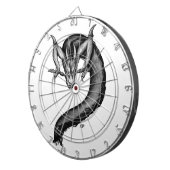 Cible De Fléchettes Dragon en style tatouage (Devant droit)
