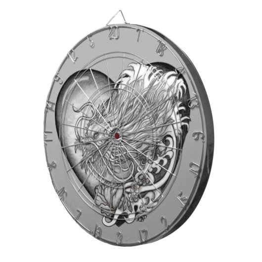 Cible De Fléchettes Dragon Heart (Devant droit)