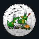 Cible De Fléchettes Dragons - Joyeux Halloween ! Aujourd'hui je vais c<br><div class="desc">Automne,  Joyeux Halloween ! Aujourd'hui je vais cuisiner - 2 petits Dragon argumentent qui aujourd'hui à cuisiner aimerait. Peinture de Krisi ArtKSZP ~ Plus de produits >>> In Shop ArtKSZP >>> Halloween >>> Dragons Halloween</div>