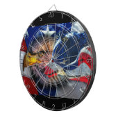 Cible De Fléchettes Drapeau américain de loup d'aigle chauve Patriotiq (Devant droit)