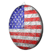 Cible De Fléchettes Drapeau américain Grunge (Devant droit)