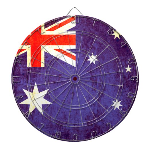 Cible De Fléchettes Drapeau australien style ancien (Devant)