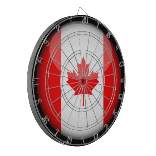 Cible De Fléchettes Drapeau canadien et fléchettes - jeu de société sp (Devant gauche)