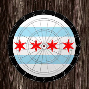 Cible De Fléchettes Drapeau Chicago Dartboard & Illinois / États-Unis