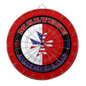 Cible De Fléchettes Drapeau croisé américain maltais (Devant)