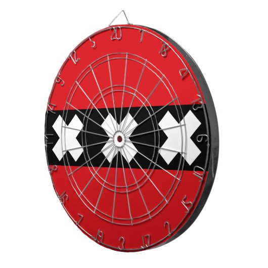 Cible De Fléchettes Drapeau d'Amsterdam, Pays-Bas (Devant droit)