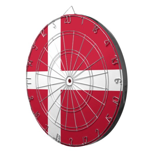 Cible De Fléchettes Drapeau Danemark  (Devant droit)