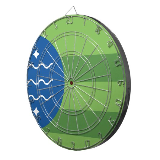 Cible De Fléchettes Drapeau de Bellingham, Washington (Devant droit)