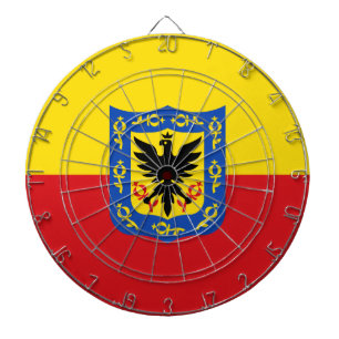 Cible De Fléchettes Drapeau de Bogota, Colombie Tableau de bord avec f