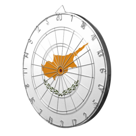 Cible De Fléchettes Drapeau de Chypre (Devant droit)