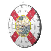 Cible De Fléchettes Drapeau de Floride : L'état de soleil des Floridie (Devant droit)