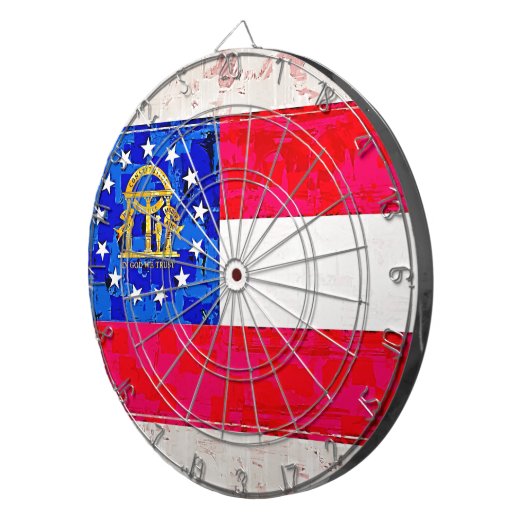 CIBLE DE FLÉCHETTES DRAPEAU DE LA GÉORGIE (Devant droit)