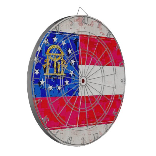 CIBLE DE FLÉCHETTES DRAPEAU DE LA GÉORGIE (Devant gauche)