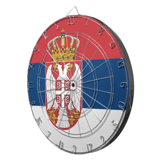 Cible De Fléchettes Drapeau de la Serbie (Devant droit)