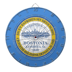 Cible De Fléchettes Drapeau de la ville de Boston (Massachusetts)