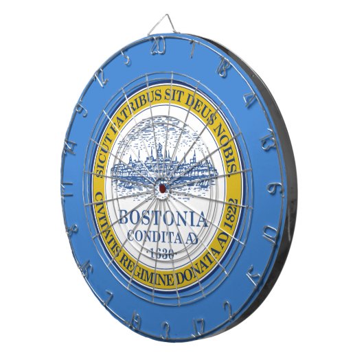 Cible De Fléchettes Drapeau de la ville de Boston (Massachusetts) (Devant droit)