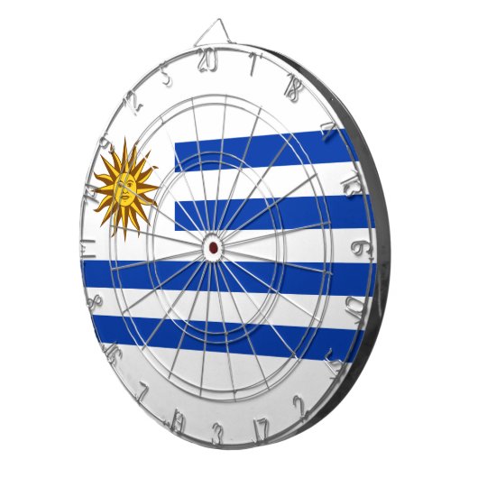 Cible De Fléchettes Drapeau de l'Uruguay (Devant droit)