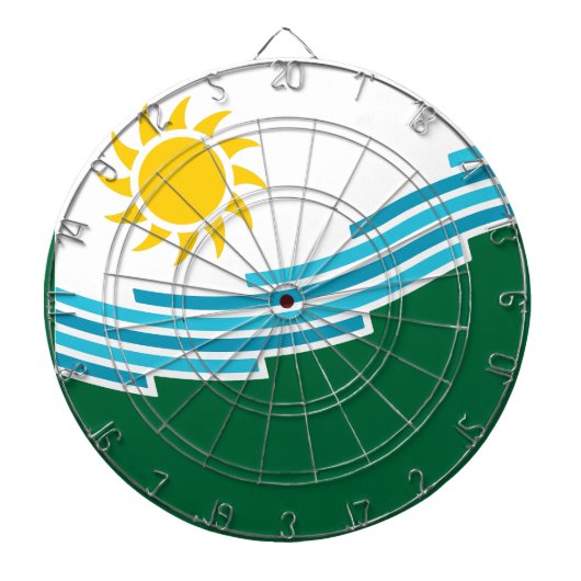 Cible De Fléchettes Drapeau de Spokane, Washington (Devant)