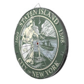 Cible De Fléchettes Drapeau de Staten Island (district de New York) (Devant droit)