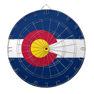 Cible De Fléchettes Drapeau d'Etat du Colorado