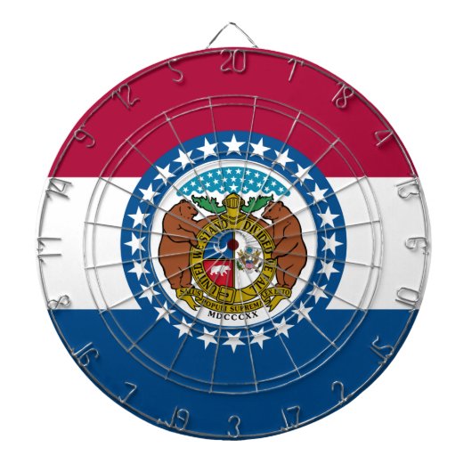 Cible De Fléchettes Drapeau d'État du Missouri (Devant)