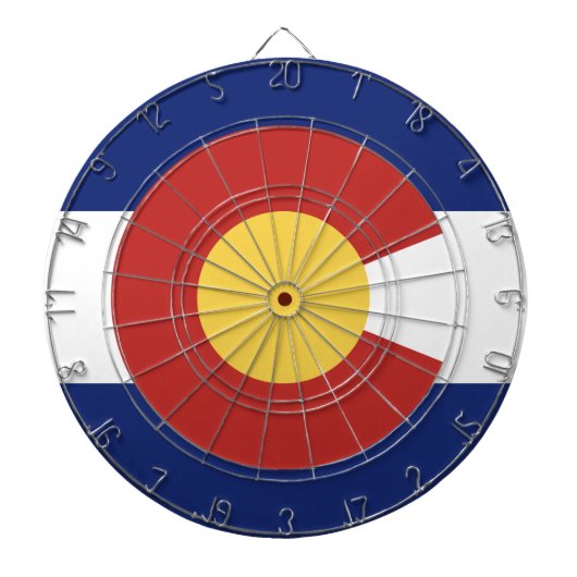 Cible De Fléchettes Drapeau du Colorado tableau de bord personnalisé (Devant)