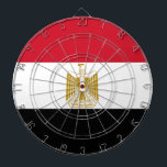 Cible De Fléchettes Drapeau Égypte<br><div class="desc">Drapeau de l'Égypte: Il se compose de trois bandes horizontales,  rouge,  blanche et noire,  avec l'emblème national de l'Égypte.</div>