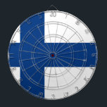 Cible De Fléchettes Drapeau Finlande<br><div class="desc">Drapeau de la Finlande: en finnois : Suomen lippu également appelé "Siniristilippu" (Le Drapeau à la Croix Bleue)</div>