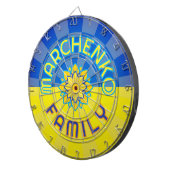 Cible De Fléchettes Drapeau fleur bleu et jaune classique ukrainien PE (Devant droit)