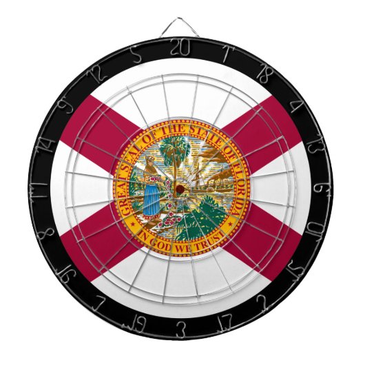 Cible De Fléchettes Drapeau Floride Dartboard & Floride / jeu américai (Devant)