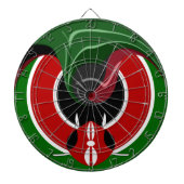 Cible De Fléchettes Drapeau Fluid Kenyan : Un design moderne (Devant)