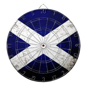 Cible De Fléchettes Drapeau grunge noir de l'Ecosse