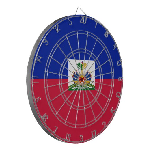 Cible De Fléchettes Drapeau Haïti (Devant gauche)