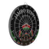 Cible De Fléchettes Drapeau kényan inspiré Jambo Welcome Design Art (Devant gauche)