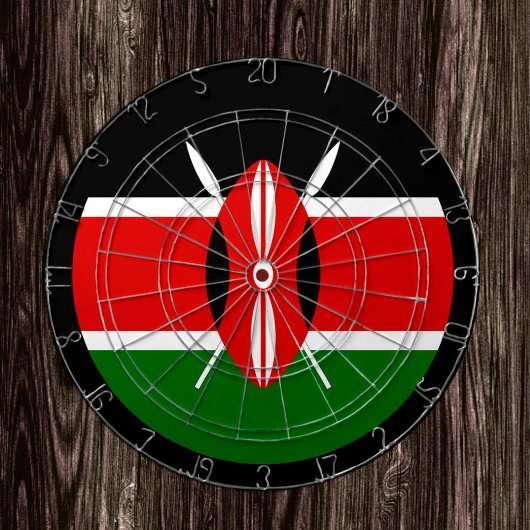 Cible De Fléchettes Drapeau kenyan & Kenya / plateau de jeu