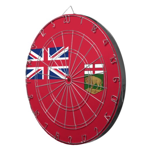 Cible De Fléchettes Drapeau Manitoba (Devant droit)
