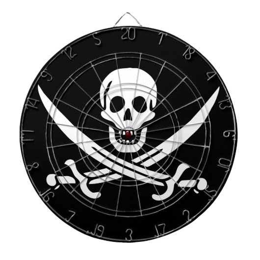 Cible De Fléchettes Drapeau Pirate (Devant)