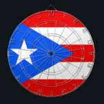 Cible De Fléchettes Drapeau portoricain (Porto Rico)<br><div class="desc">Ce dessin est orné du drapeau de Porto Rico, qui représente et symbolise l'île des Caraïbes et son peuple. Le Commonwealth de Porto Rico ("Estado Libre Asociado de Porto Rico") est un territoire non incorporé des États-Unis d'Amérique. Originaire du peuple indigène Taíno, Porto Rico fut colonisé par l'Espagne après l'arrivée...</div>