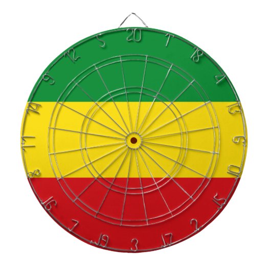 Cible De Fléchettes Drapeau rastafarien Rasta Ethiopie (Devant)