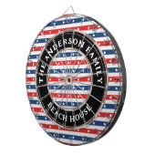 Cible De Fléchettes Drapeau rouge blanc et bleu américain Famille patr (Devant droit)