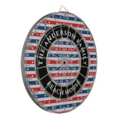 Cible De Fléchettes Drapeau rouge blanc et bleu américain Famille patr (Devant gauche)