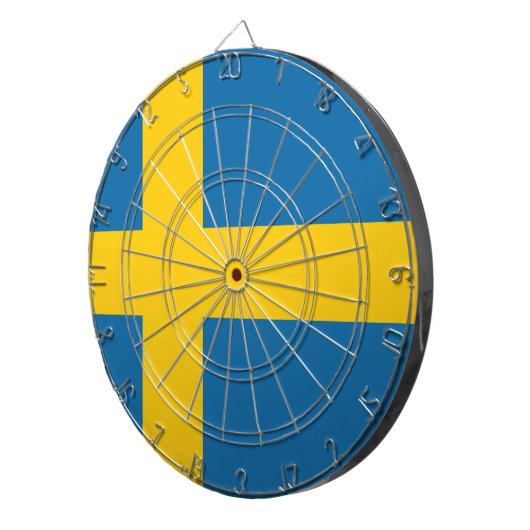 Cible De Fléchettes Drapeau Suède (Devant droit)